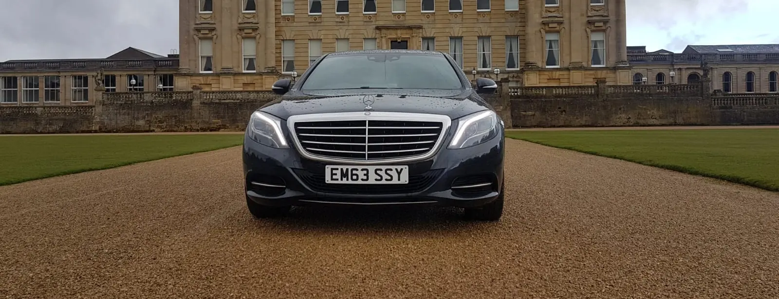 Black Mercedes S Class at Heythrop Park